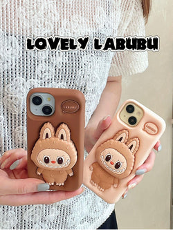 Labubu 3D Silicone iPhone Case with Stand