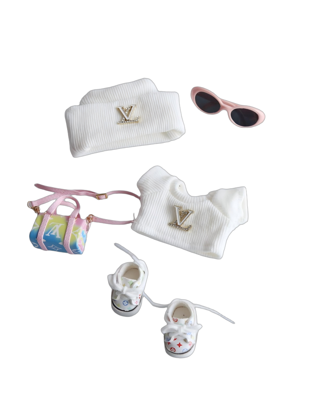 Labubu Pink - White LV Sweet - Cool Set