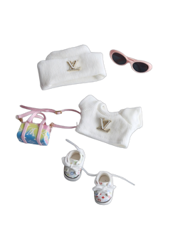 Labubu Pink - White LV Sweet - Cool Set