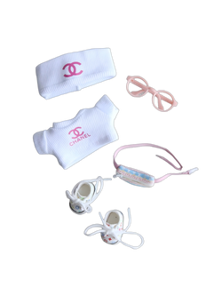 Labubu Pink Chanel & LV Colorful Set