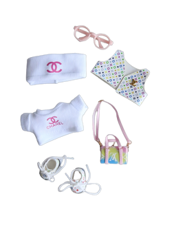Labubu Pink Chanel & LV Colorful Set