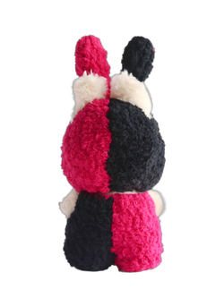 Labubu Plush Bunny Outfit – Red & Black Edition