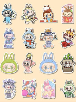 Labubu Waterproof Sticker Pack (50 Unique Designs)