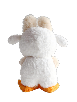 Labubu Plush Duck Outfit - White & Orange Edition